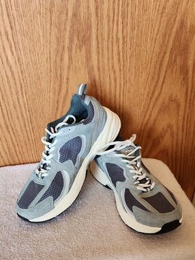 Avia Green/Gray and Light Navy Athletic Sneakers